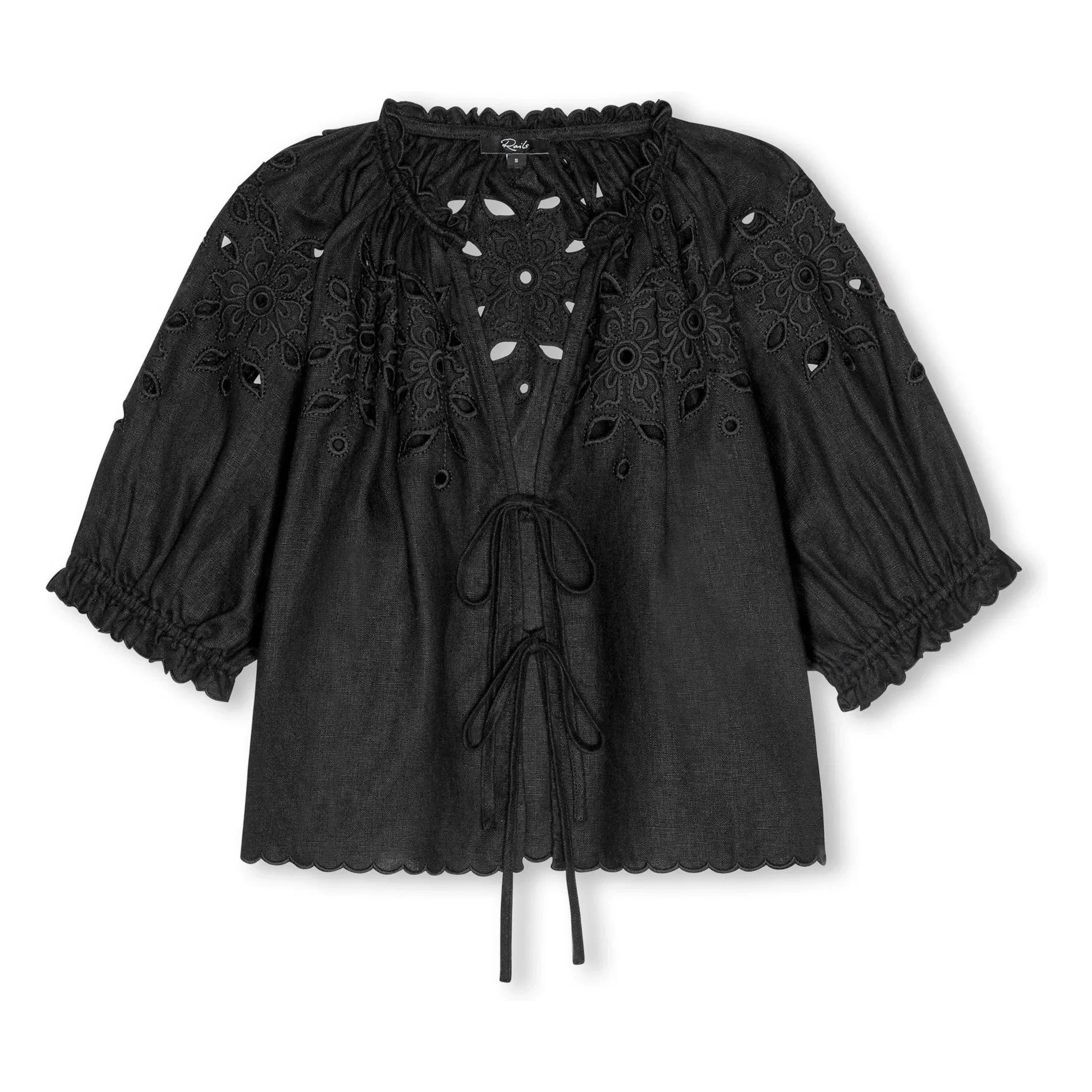 Rails - Lizbeth English Embroidery Blouse | Black