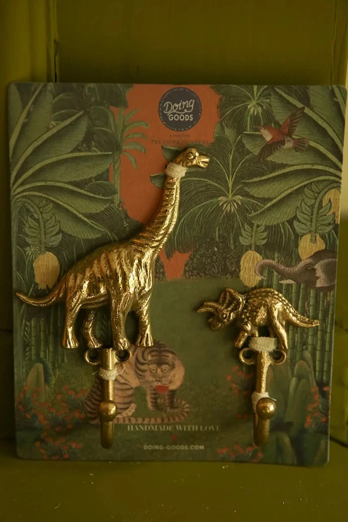Закачалка за стена Doing Goods Dean Dinosaur Hook Set (2 броя)