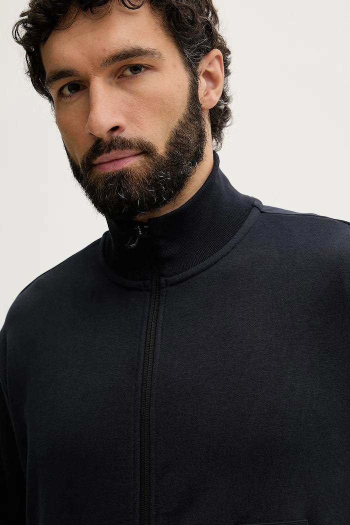 BOSS Green Erkek Pamuklu Fermuarlı Sweatshirt SW_Collar Full Zip