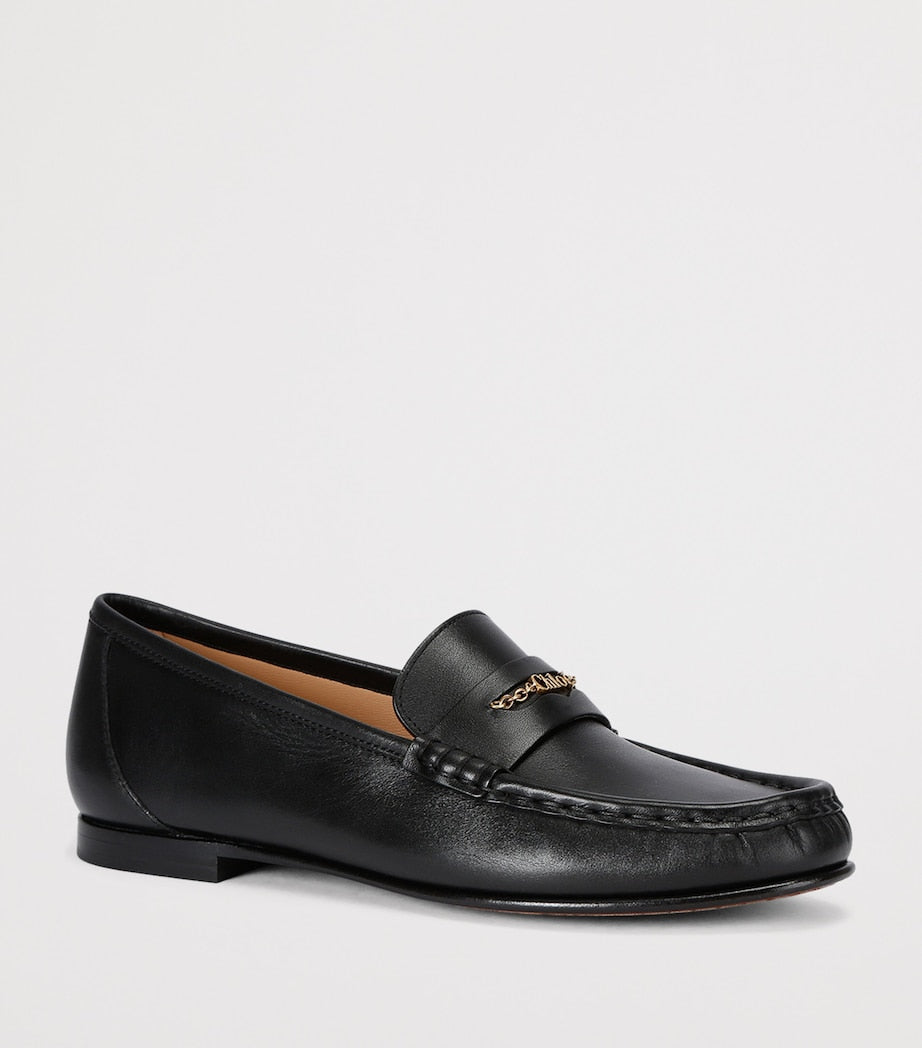 Chloé Black Calfskin Loafers