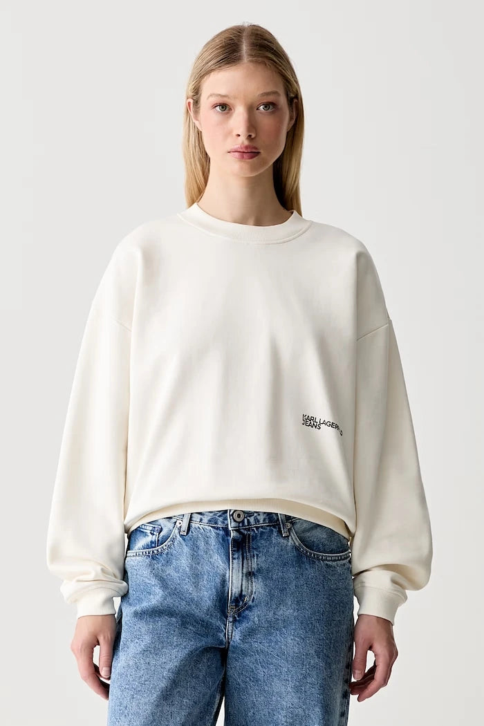 Karl Lagerfeld Jeans Kadın Pamuklu Oversize Sweatshirt