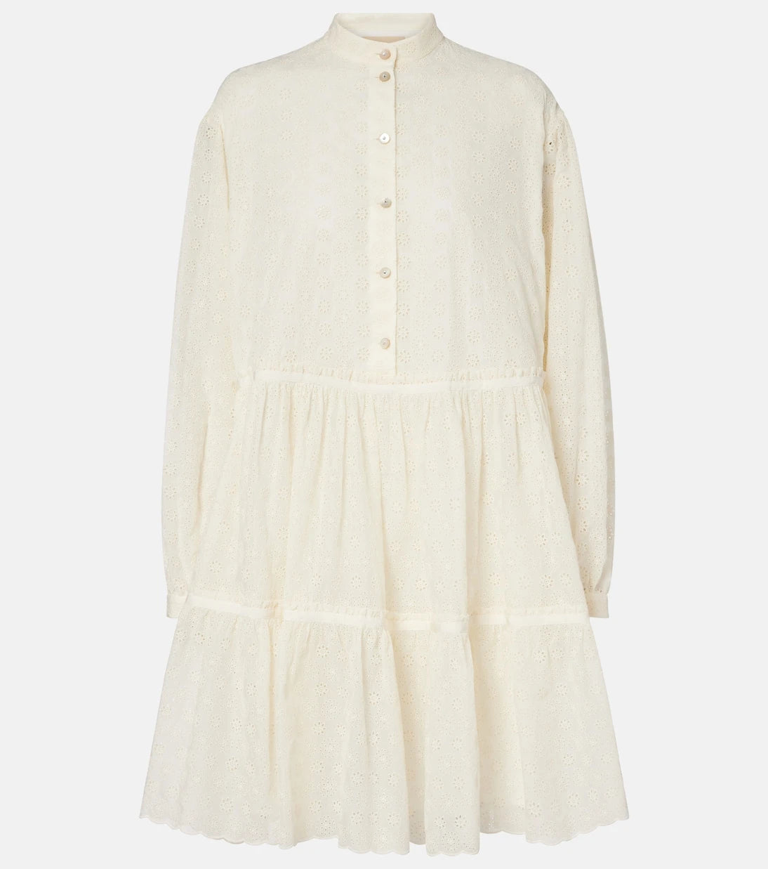 Valentino - Broderie anglaise cotton shirt dress