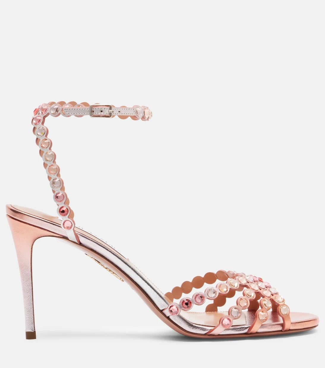 Aquazzura - Tequila embellished leather sandals