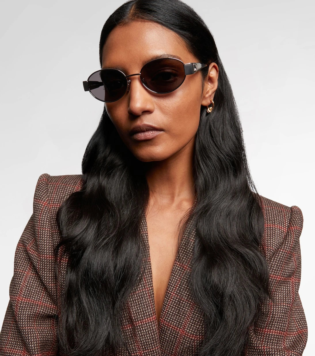 Celine Eyewear - Triomphe oval metal sunglasses
