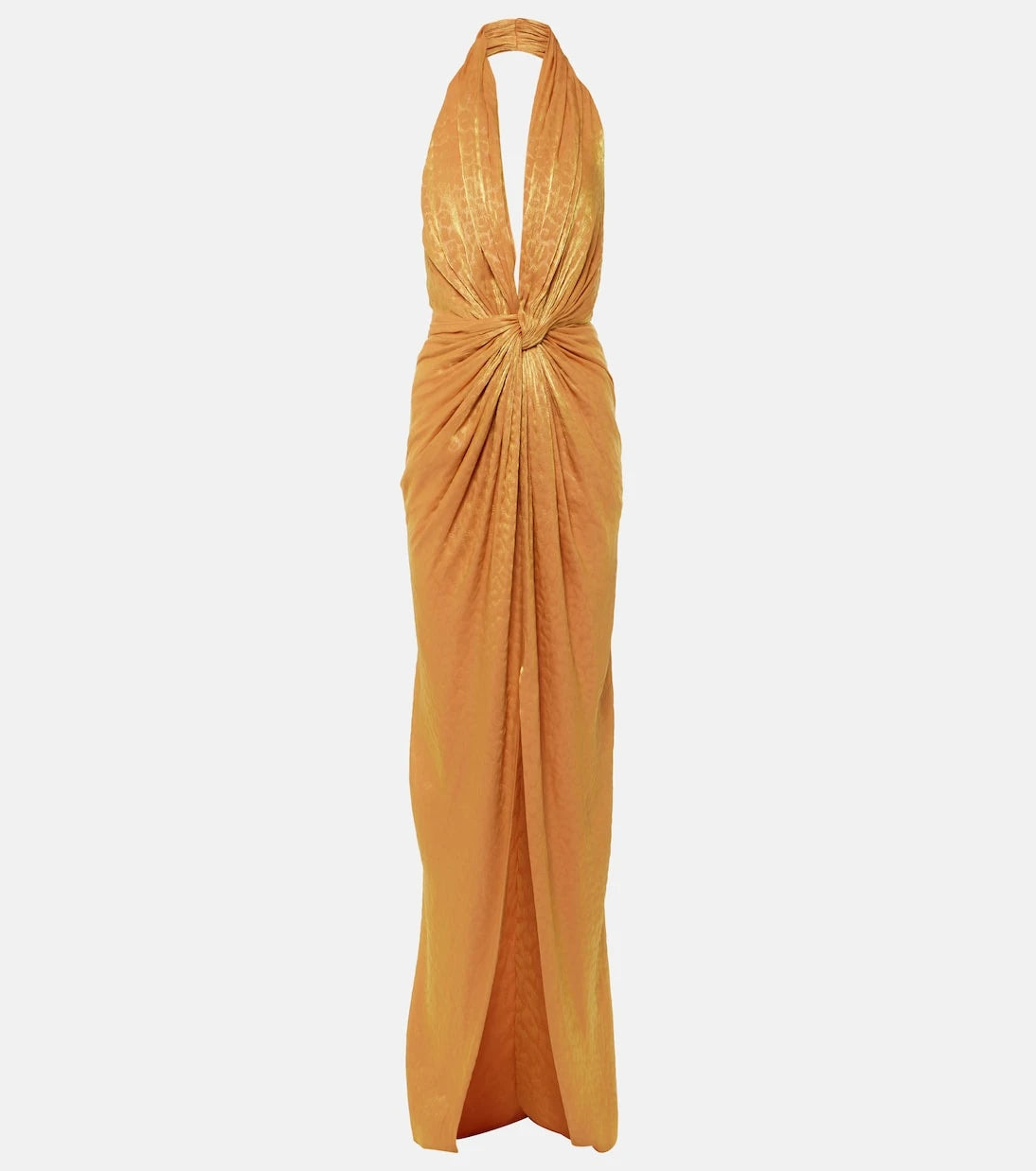 Costarellos - Joa gathered halterneck gown