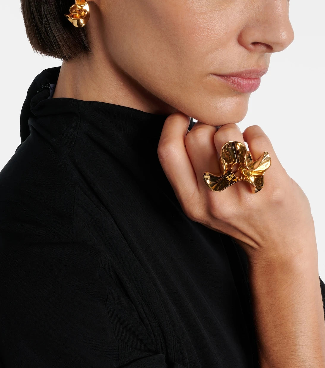 Bottega Veneta - Anemone gold-plated sterling silver ring