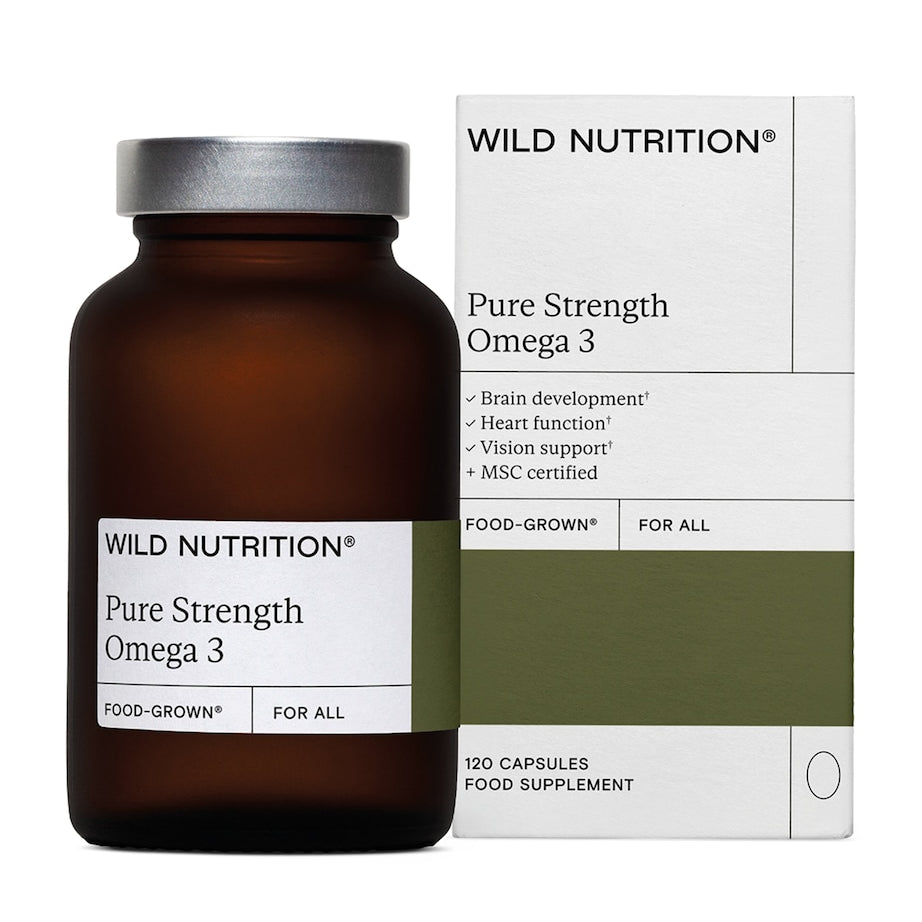 Wild Nutrition Food-Grown Pure Strength Omega 3 (120 Capsules)
