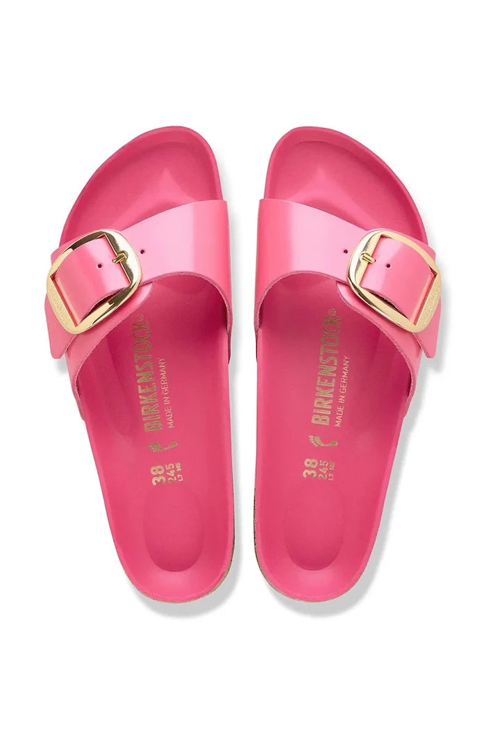 Birkenstock düz tabanlı deri kadın terlik