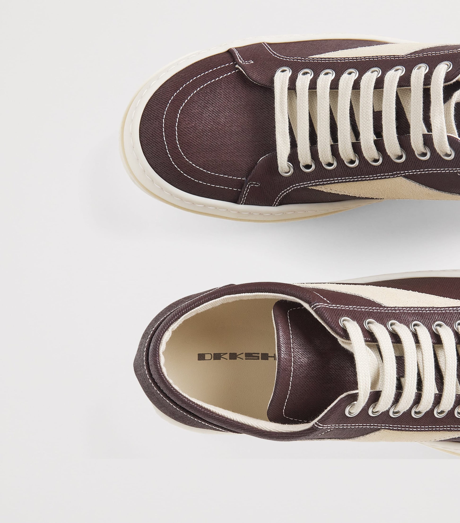 DRKSHDW Waxed Canvas Vintage Low-Top Sneakers
