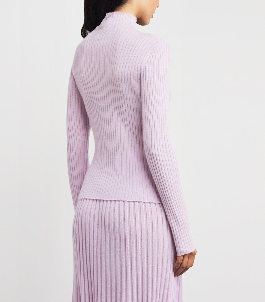 arch 4 Purple Cashmere High-Neck Ariana Top