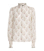 ME+EM Ivory Cotton-Silk Berry Print Blouse