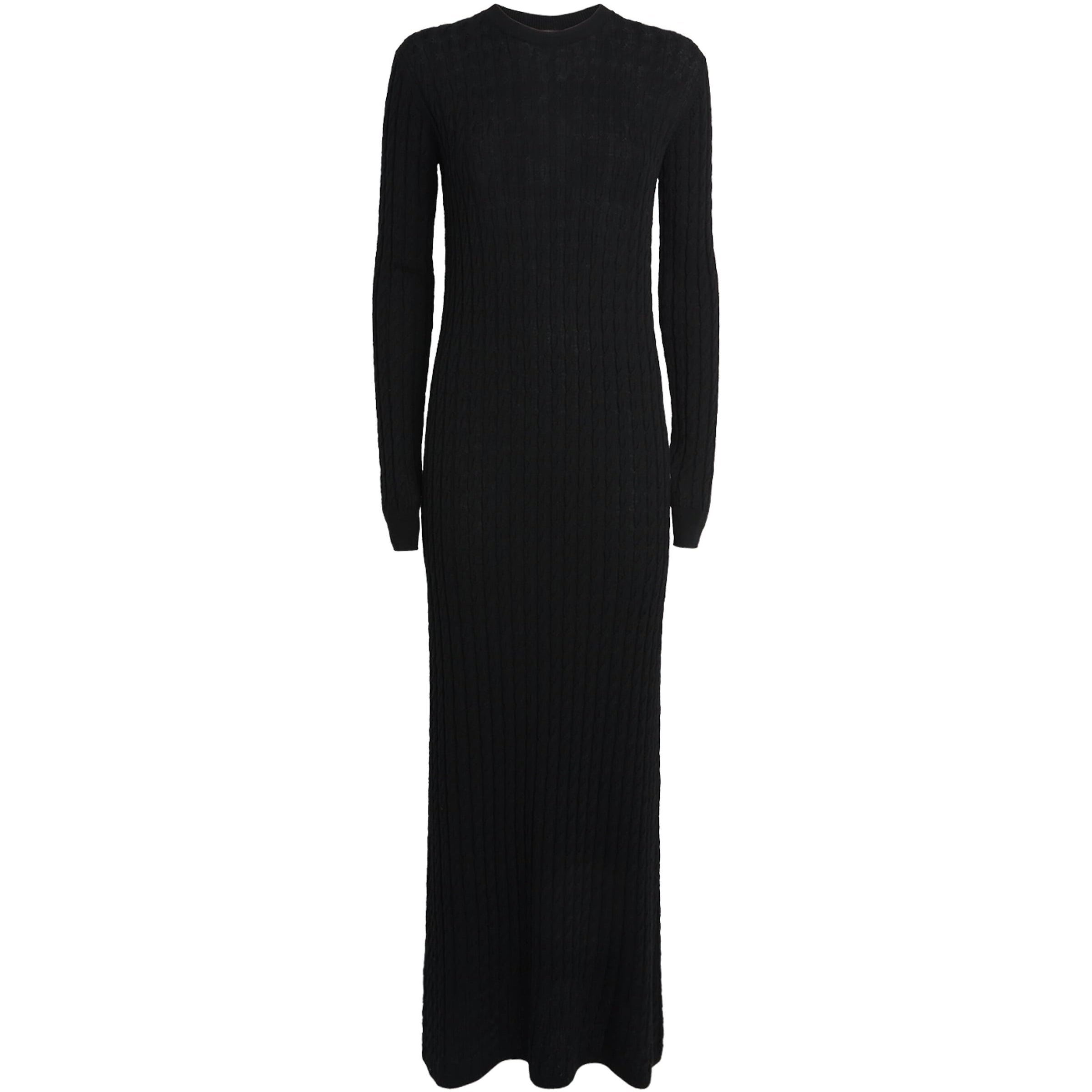 Wool Maxi Dress BLACK 001