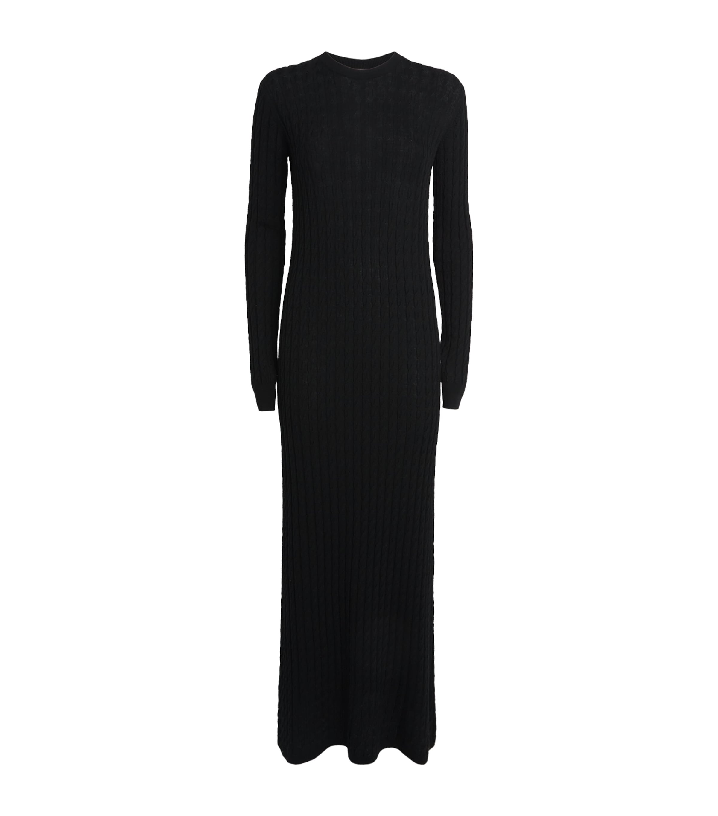 Wool Maxi Dress BLACK 001