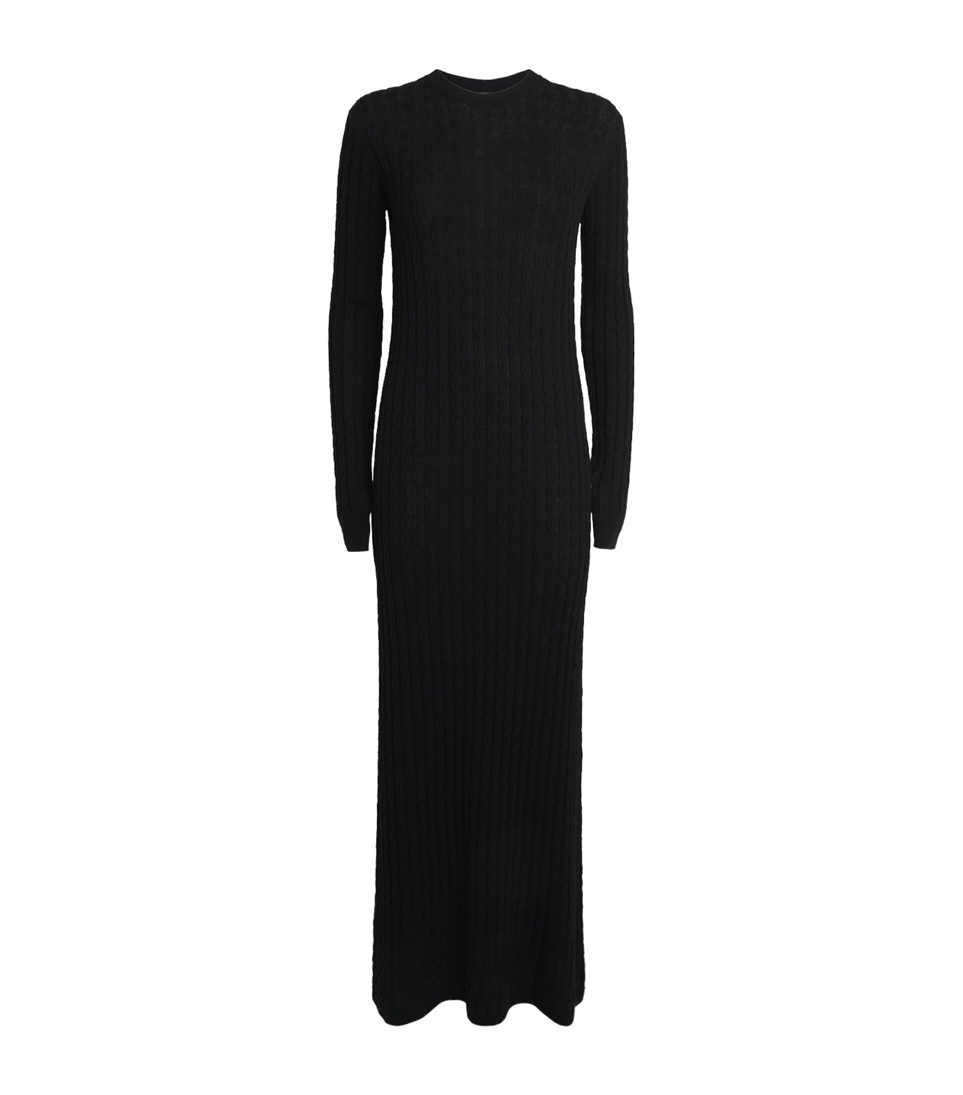 Wool Maxi Dress BLACK 001