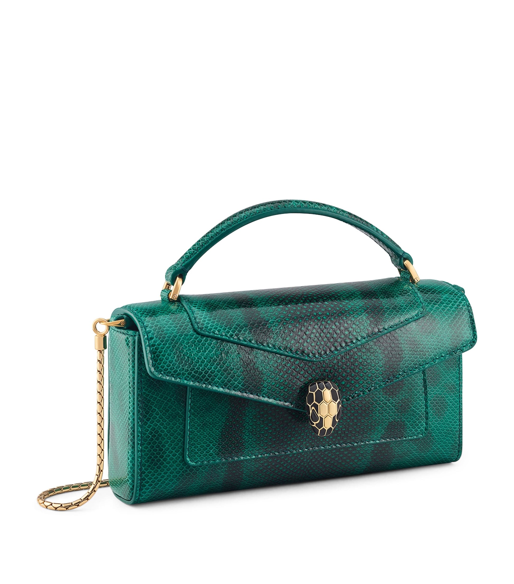 Bvlgari Green Karung Leather Serpenti Forever Phone Case