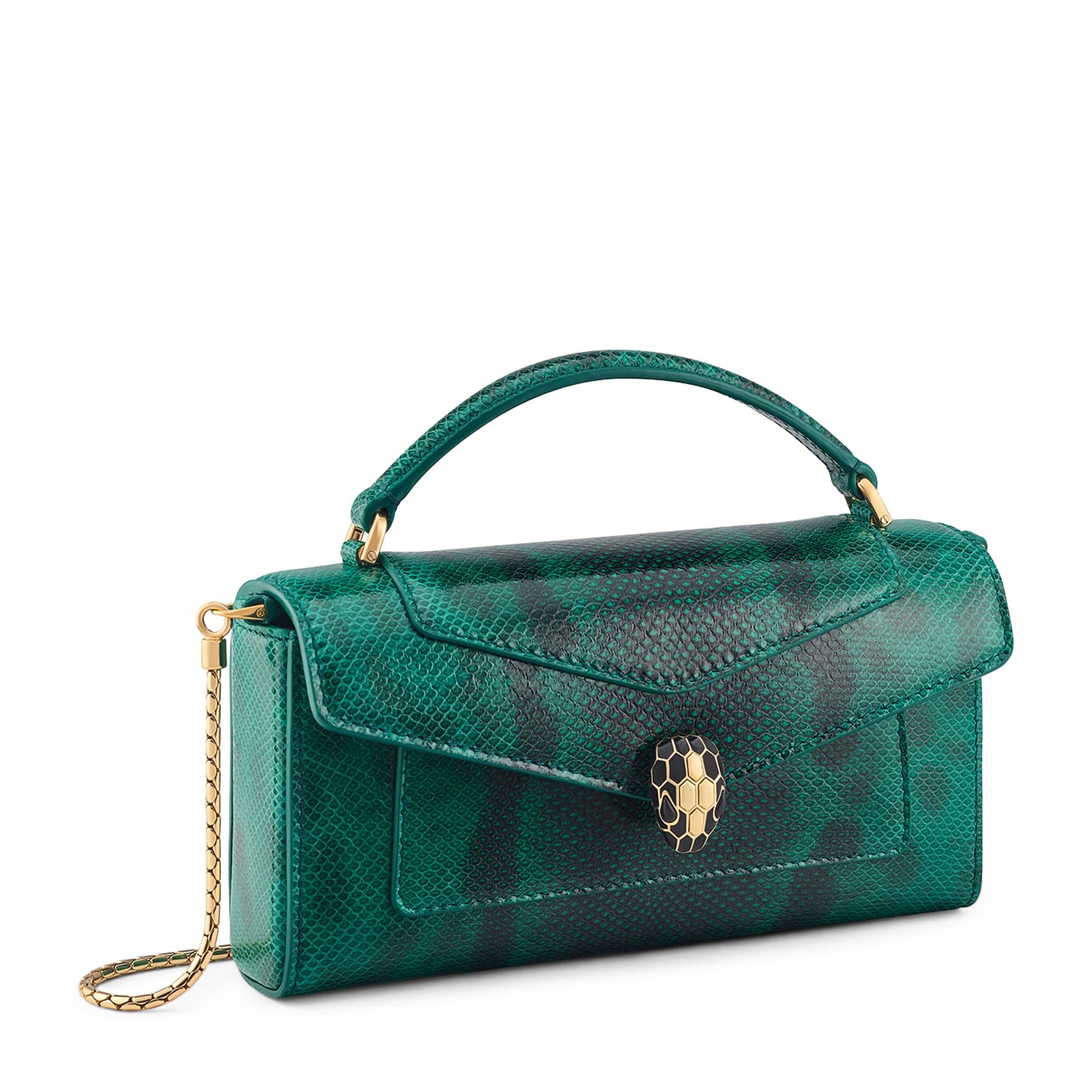 Green Karung Leather Serpenti Forever Phone Case