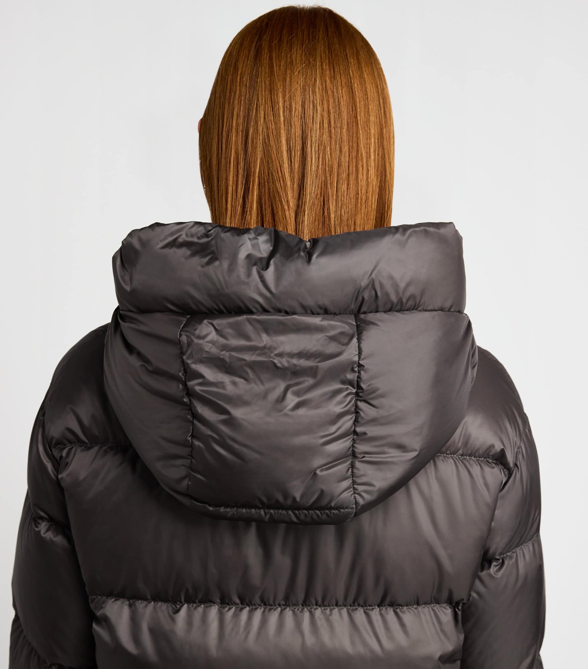 Max Mara Grey Water-Repellent Down Cropped Puffer Jacket