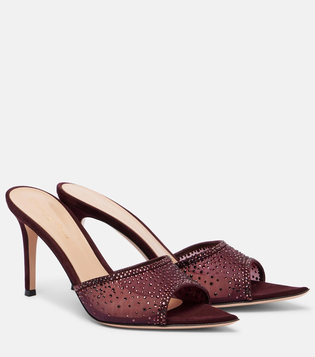 Gianvito Rossi - Rania 85 crystal-embellished mules