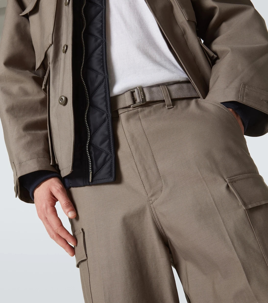 Sacai - Cotton cargo pants