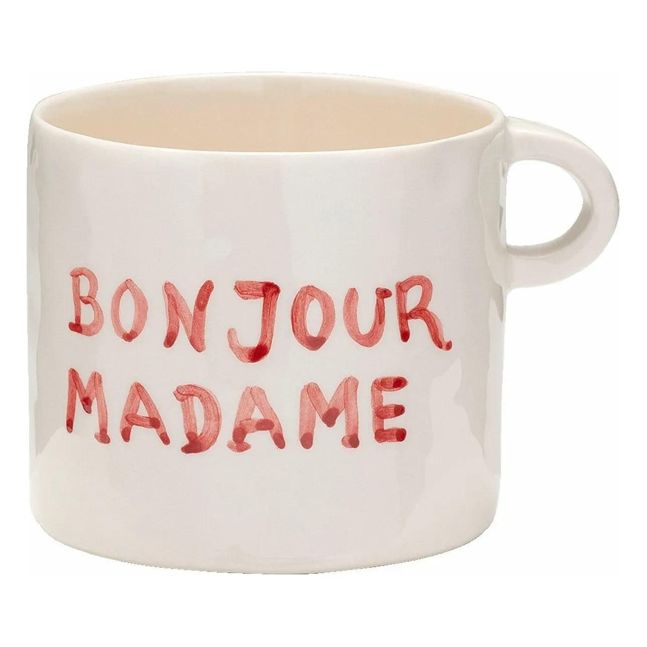Anna + Nina - Bonjour Madame mug  | Red
