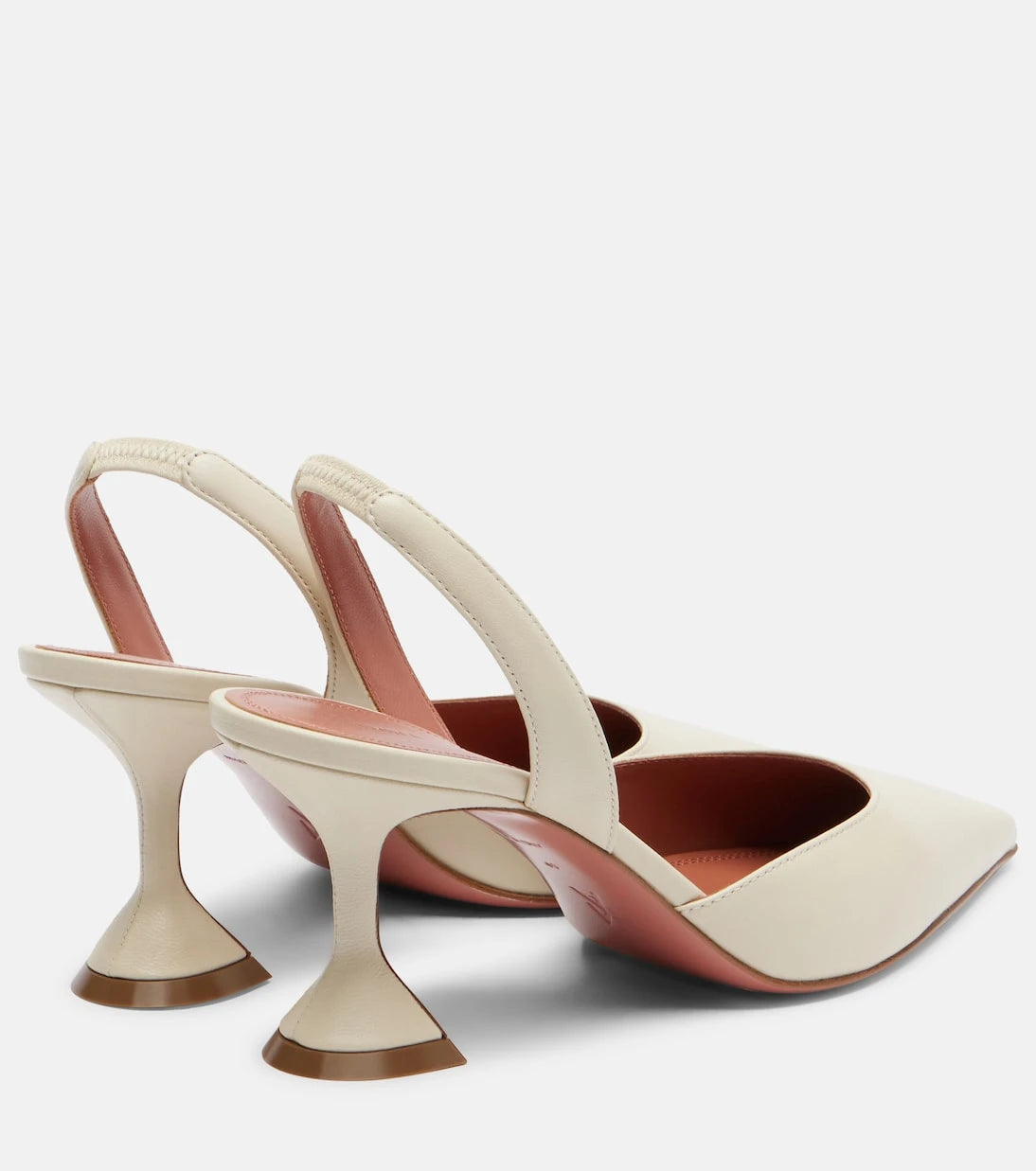 Amina Muaddi - Holli 70 leather slingback pumps