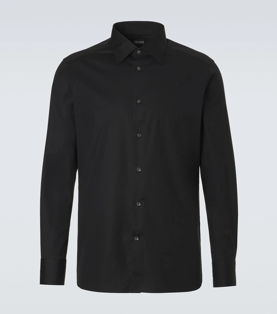 Zegna - قميص بوبلين من مزيج القطن