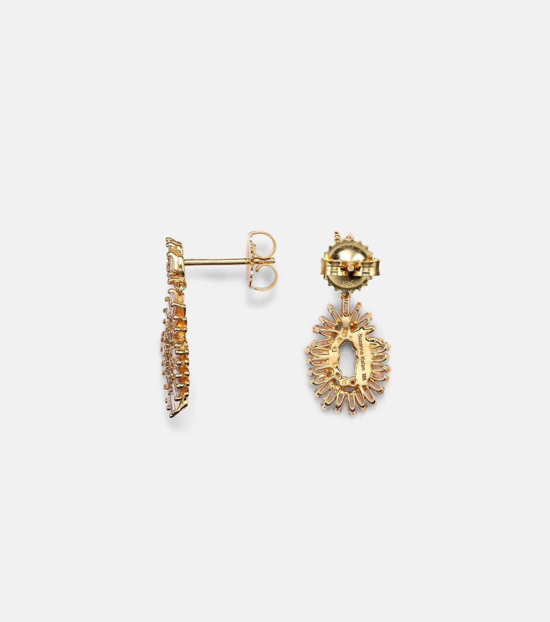 Suzanne Kalan - 18kt gold earrings with diamonds