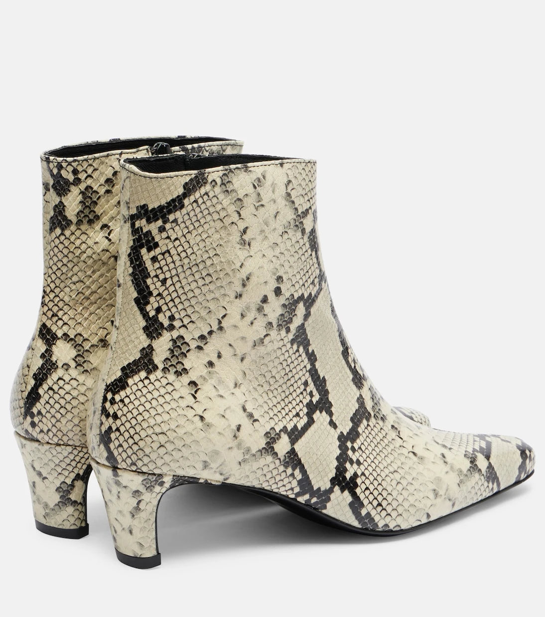 Staud - Wally snake-effect leather ankle boots