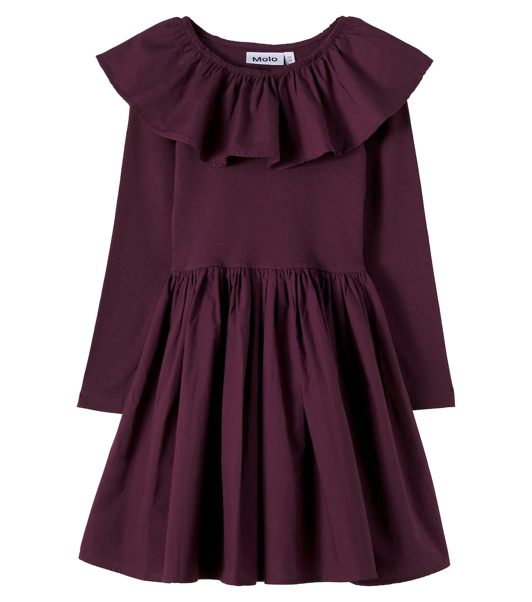 Molo - Cille cotton jersey and poplin dress