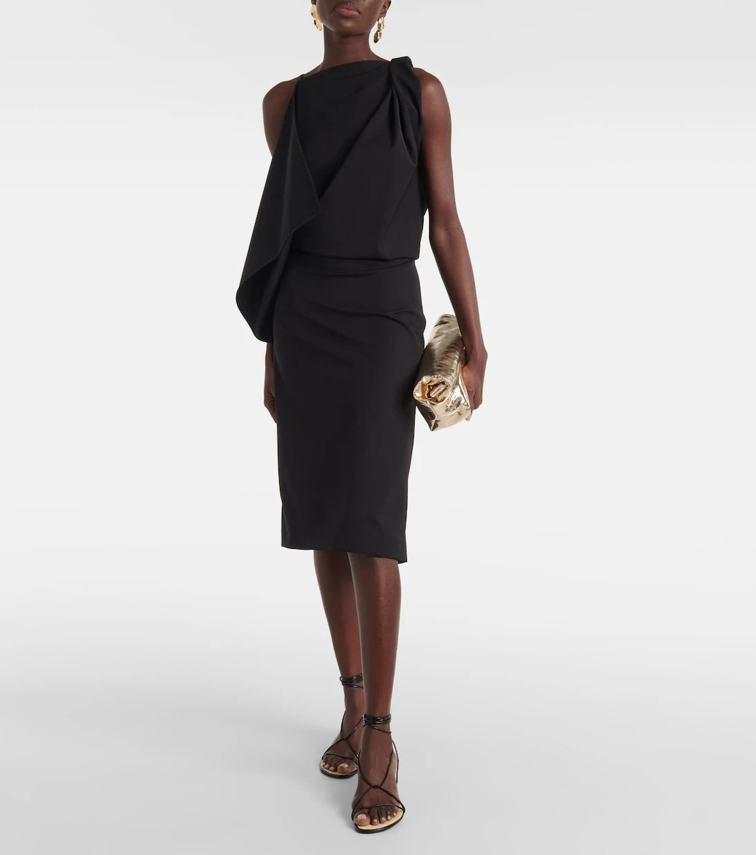 Proenza Schouler - Elena draped wool-blend midi dress