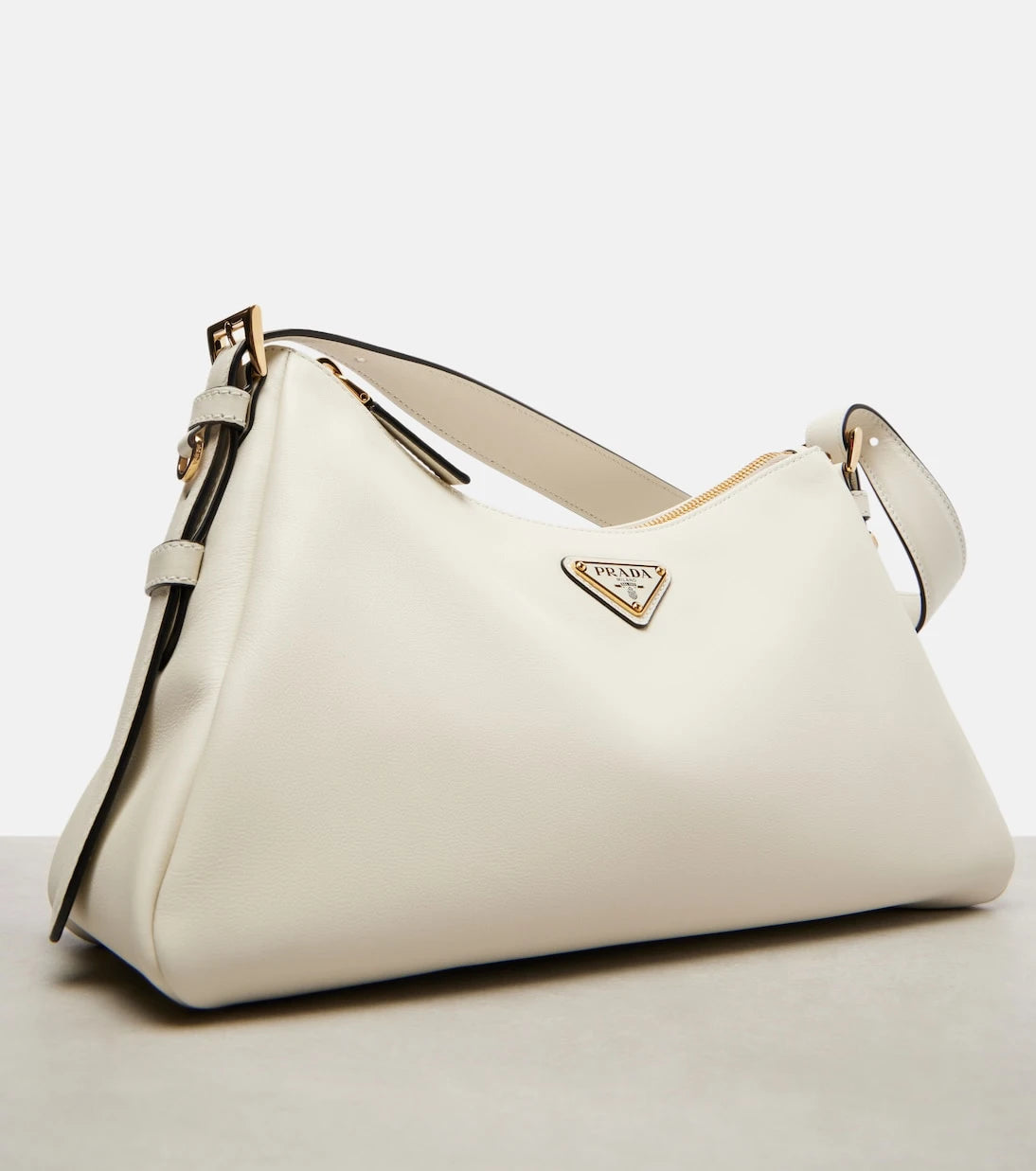 Prada - Prada Aimée Medium leather shoulder bag