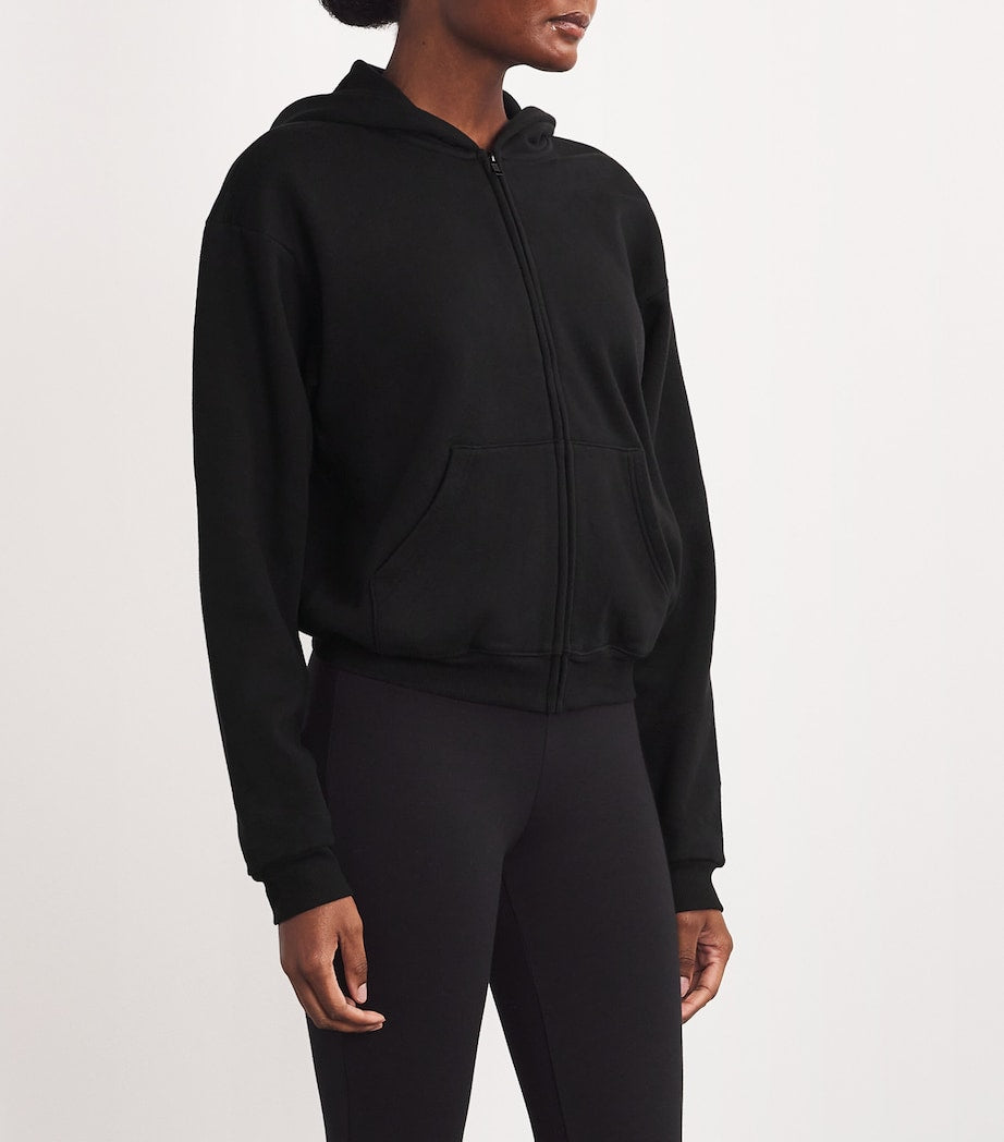 Cotton-Blend Zip-Up Hoodie ONYX