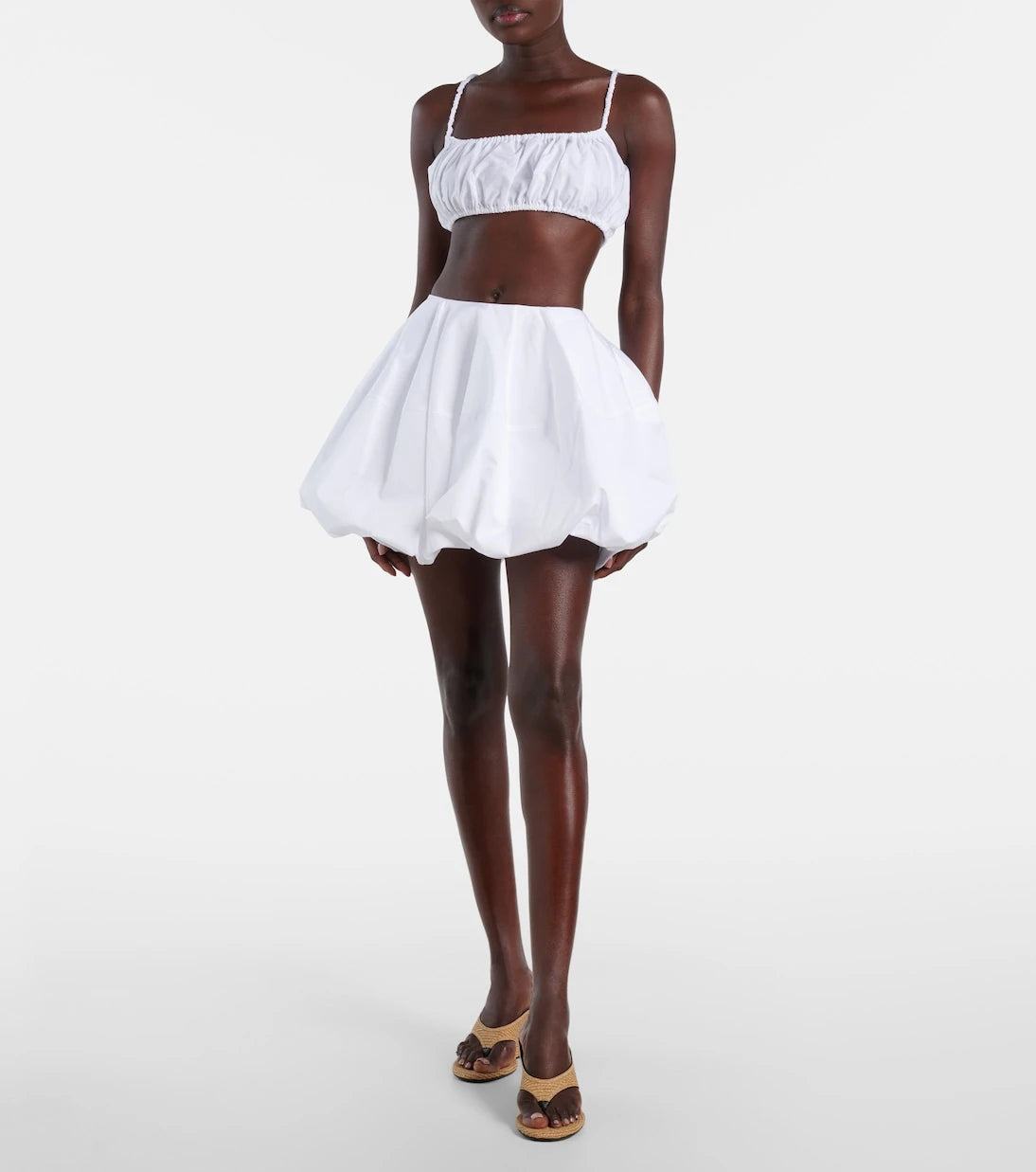 Alaïa - Cotton poplin miniskirt