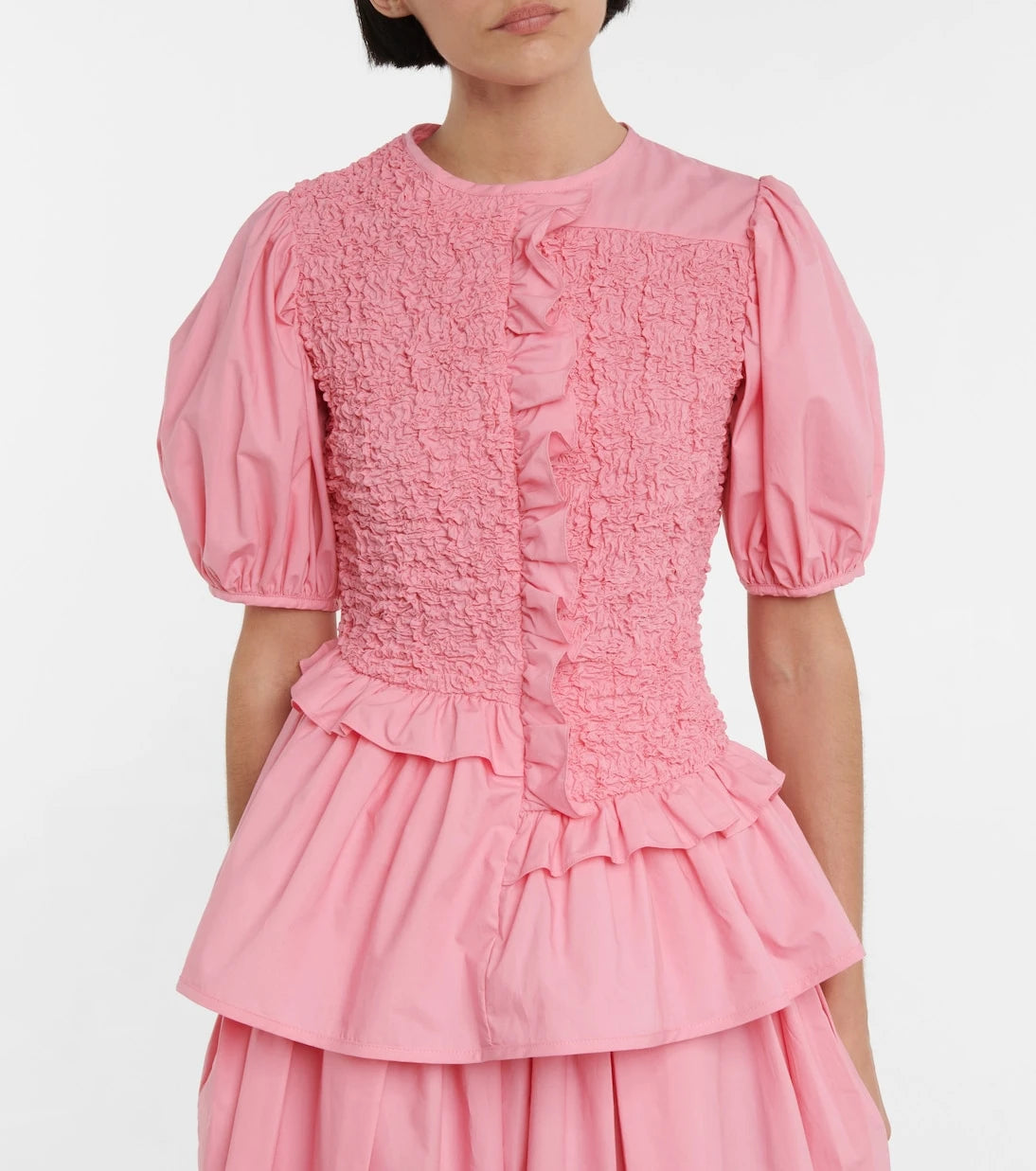 Cecilie Bahnsen - Carrie ruffle-trimmed poplin top