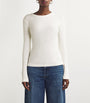 Ribbed Bina Crewneck Top PASHMINA (OFF WHITE)