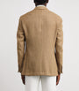 Polo Ralph Lauren Brown Linen, Wool and Silk Houndstooth Blazer