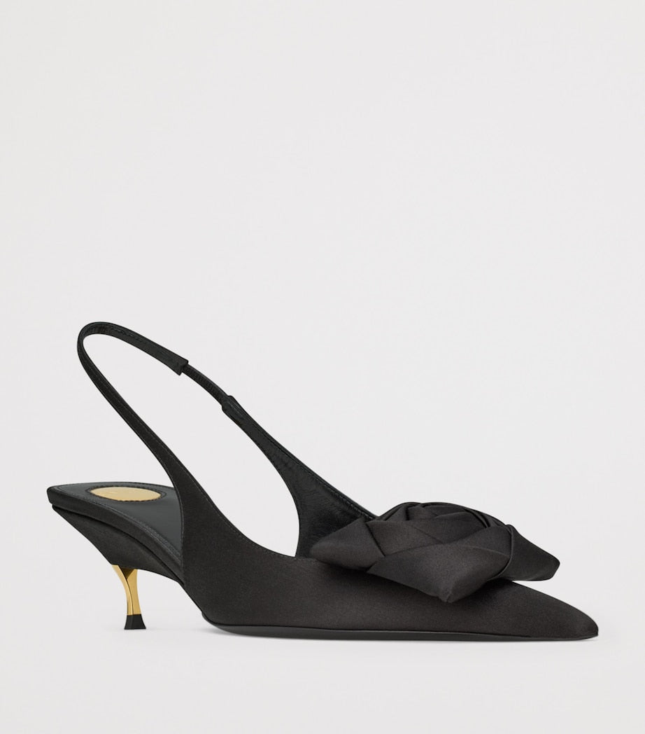 Satin Dakota Slingback Pumps 50