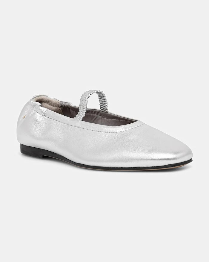 Tommy Hilfiger Deri SILVER LTH ELLASTIC Ballerina