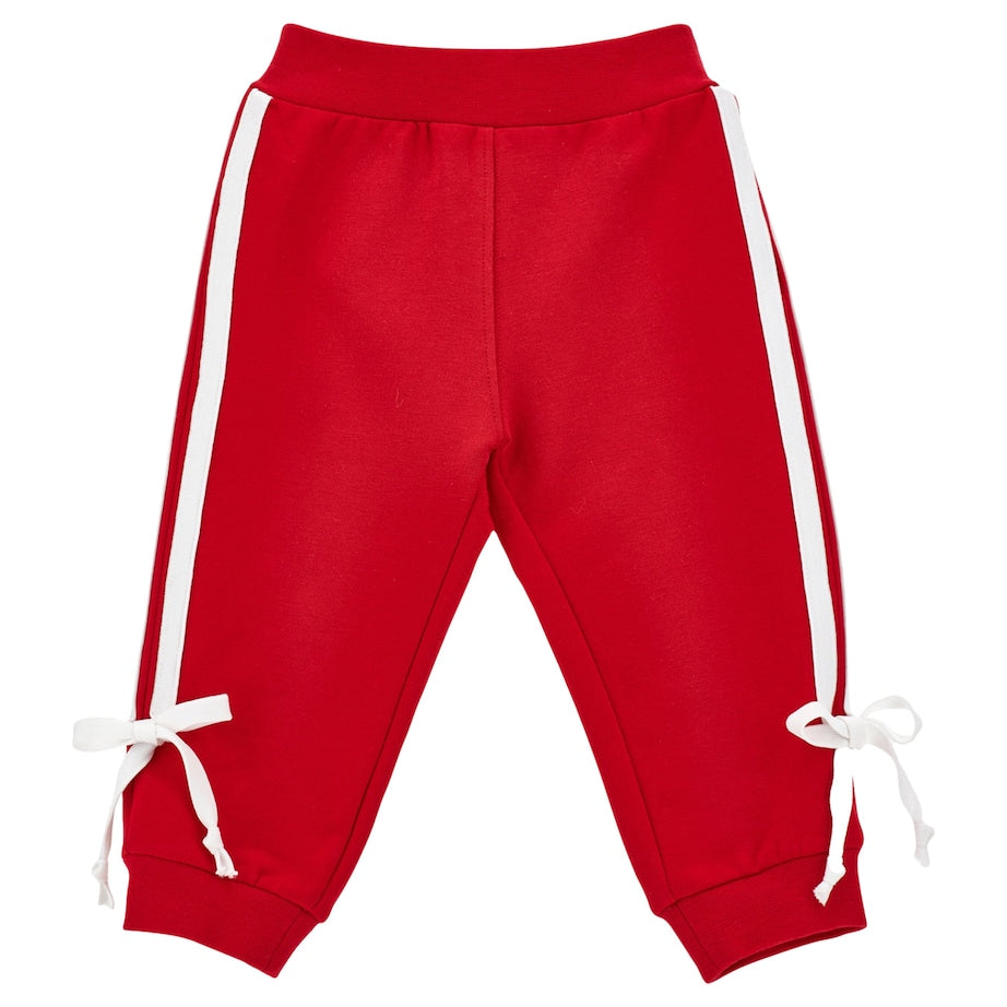 Monnalisa Stretch-Cotton Bow Sweatpants (6-36 Months)