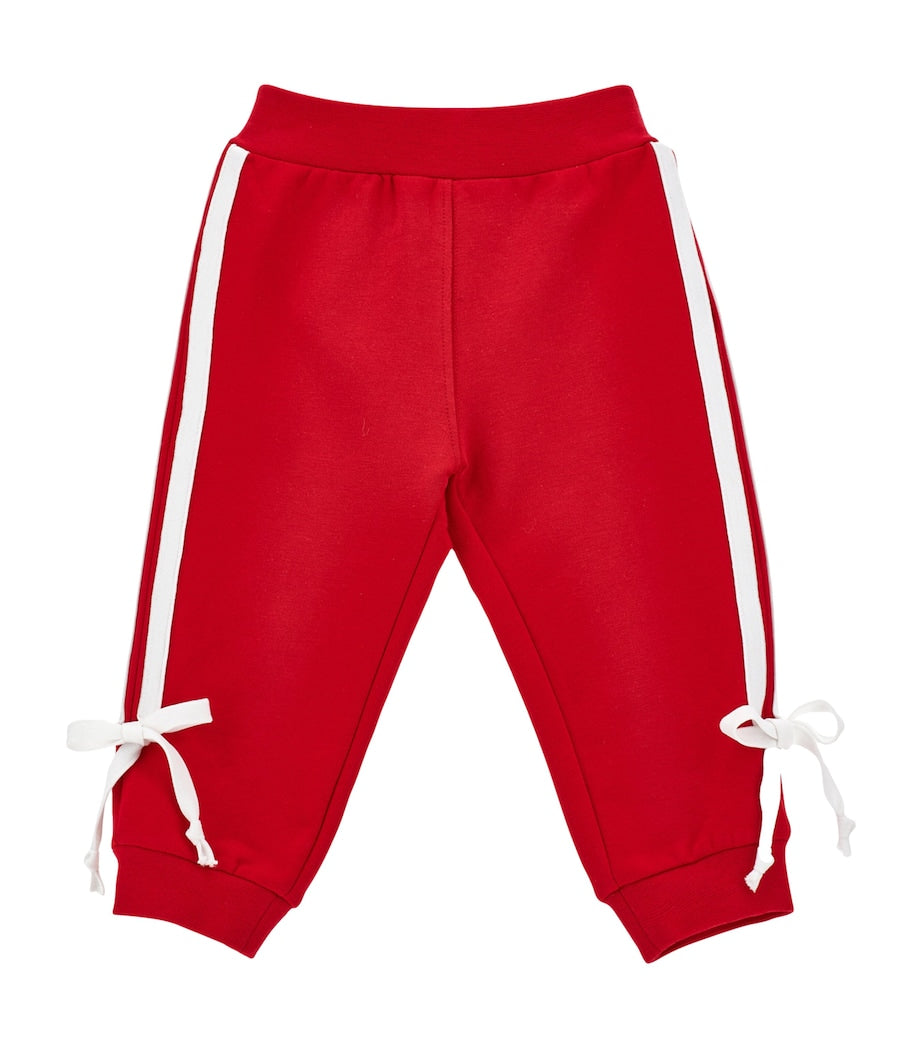 Monnalisa Stretch-Cotton Bow Sweatpants (6-36 Months)