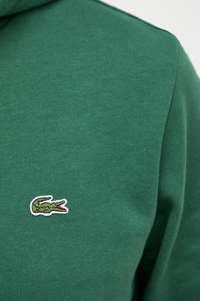 Pamuklu kapüşonlu Lacoste sweatshirt