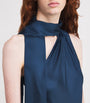 MAX&Co. Blue Silk Scarf Midi Dress