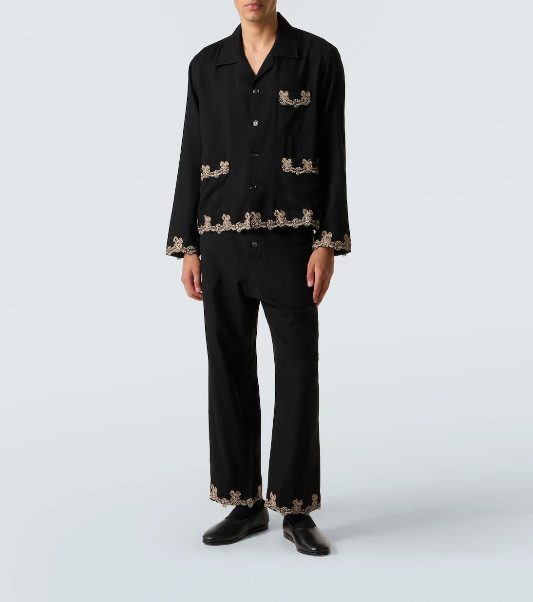 Bode - Laurelist wool flannel overshirt
