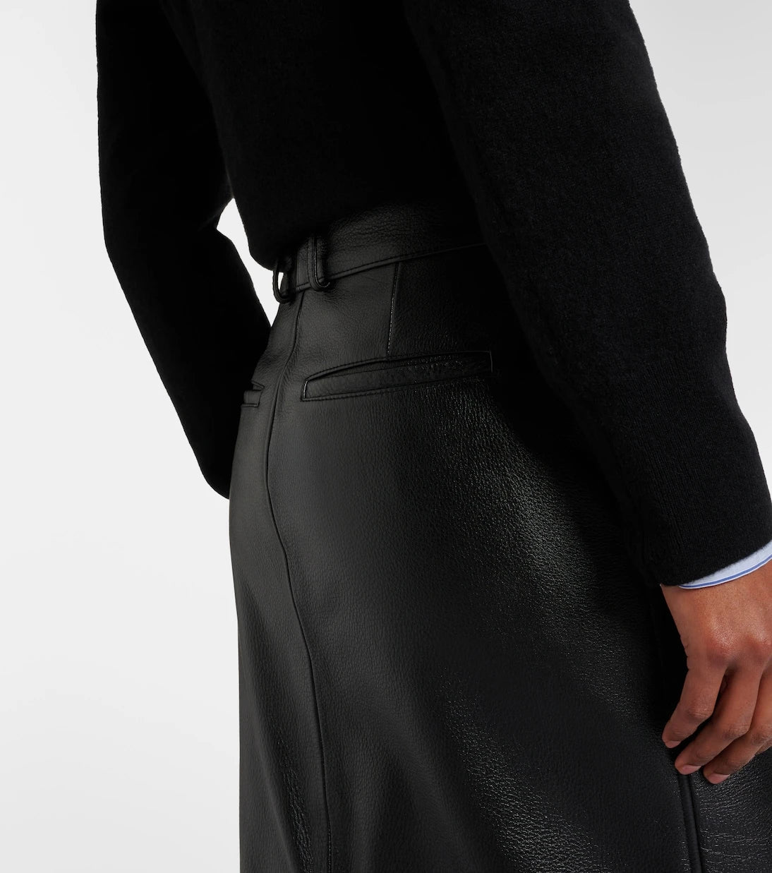 Toteme - Leather midi skirt