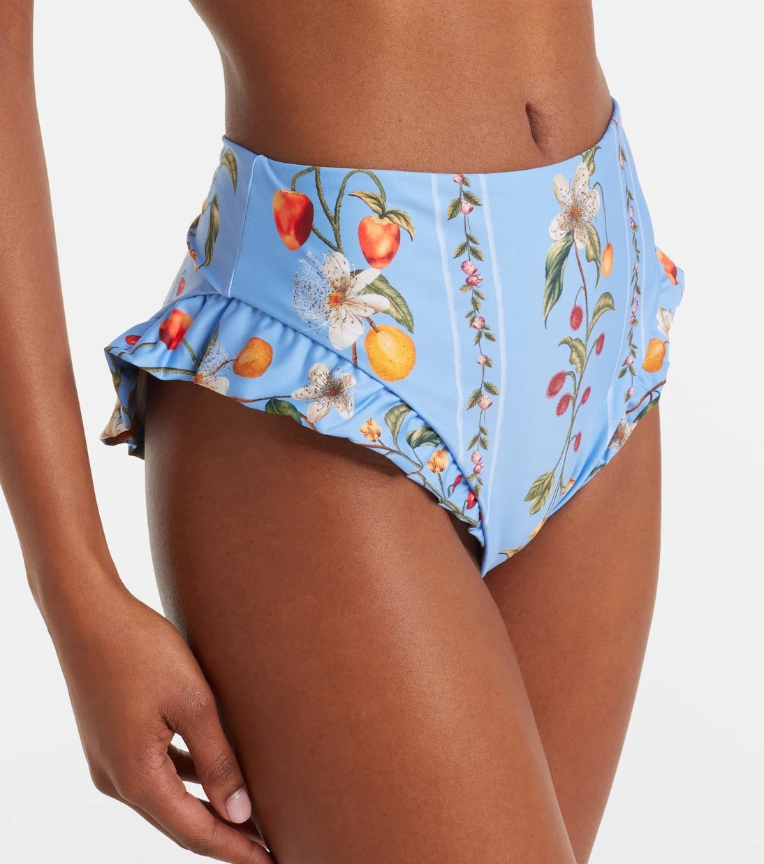 Agua by Agua Bendita - Jengibre printed ruffled bikini bottoms
