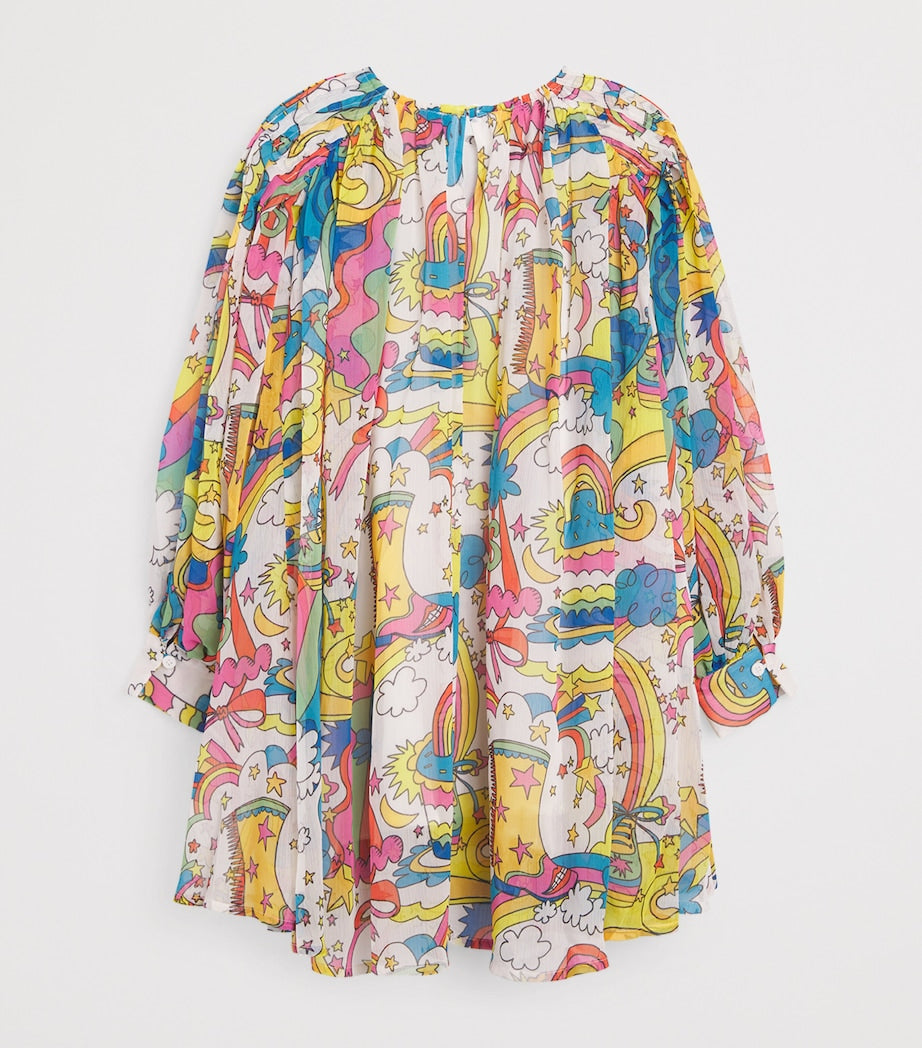 Stella McCartney Kids Multi Voile Rainbow Print Dress (3-14+ Years)