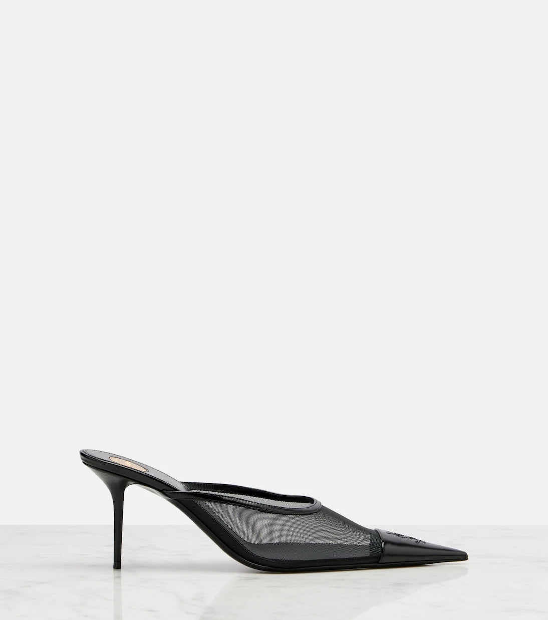 Saint Laurent - Renée mesh and leather mules