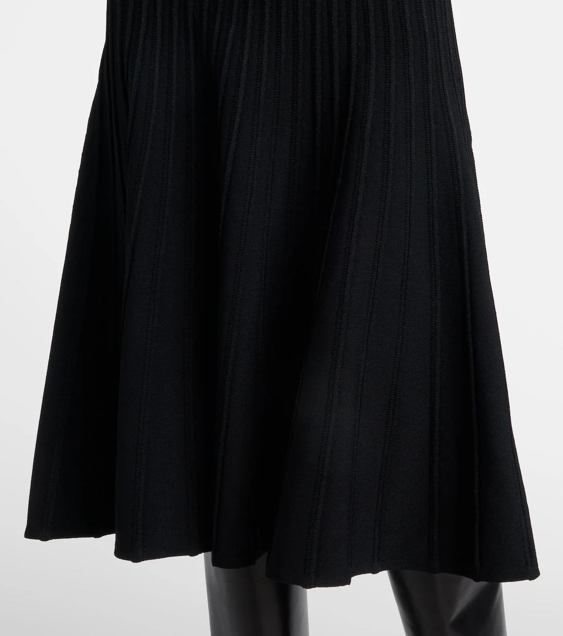 Alaïa - Ribbed-knit turtleneck midi dress