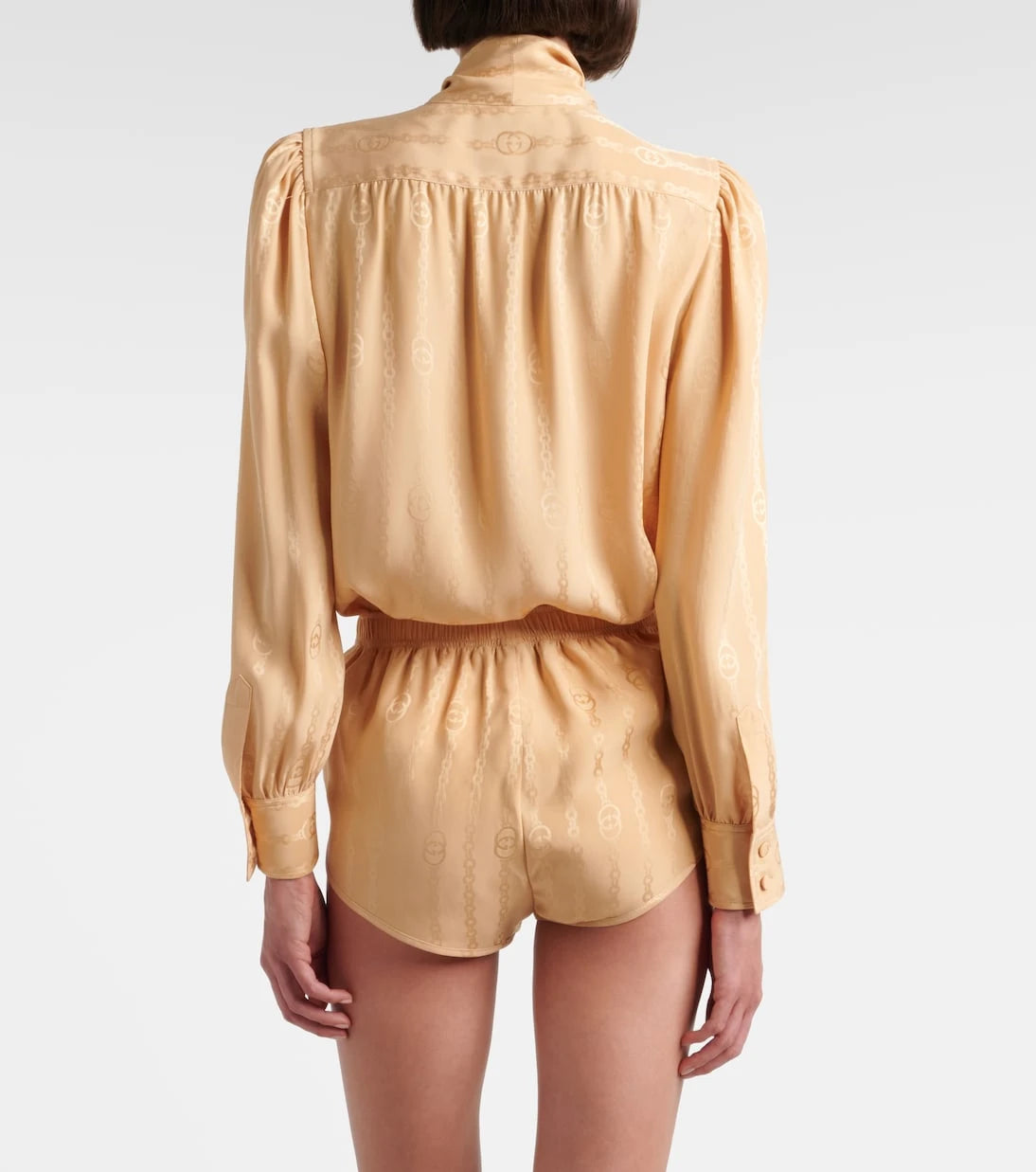 Gucci - Interlocking G silk jacquard shorts
