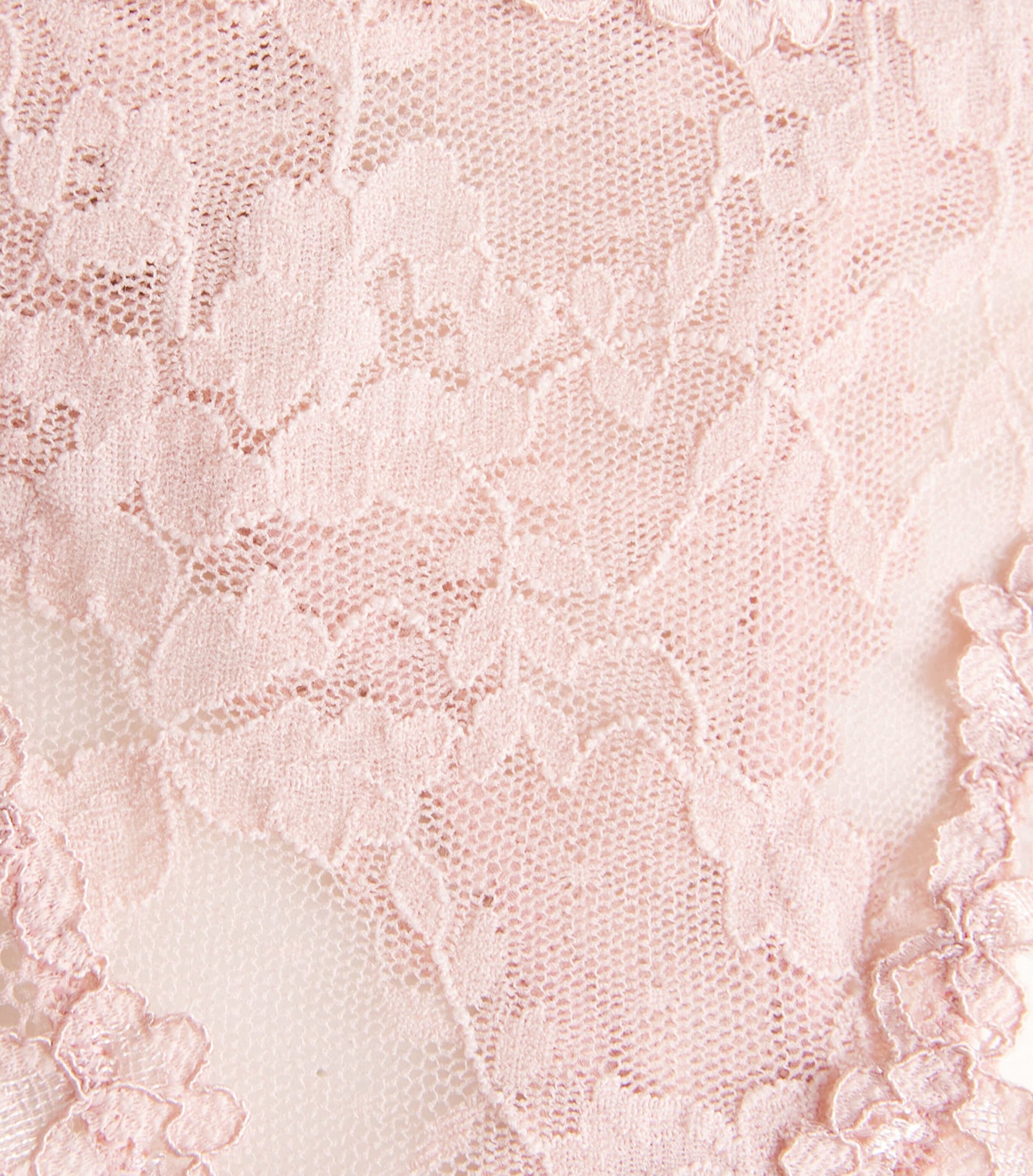 Skims Pink Stretch-Lace Dipped Thong